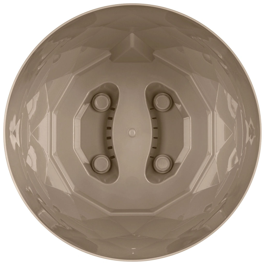 Горшок для цветов пластиковый 4,5л d-22см "Laurel" с поддоном бежевый