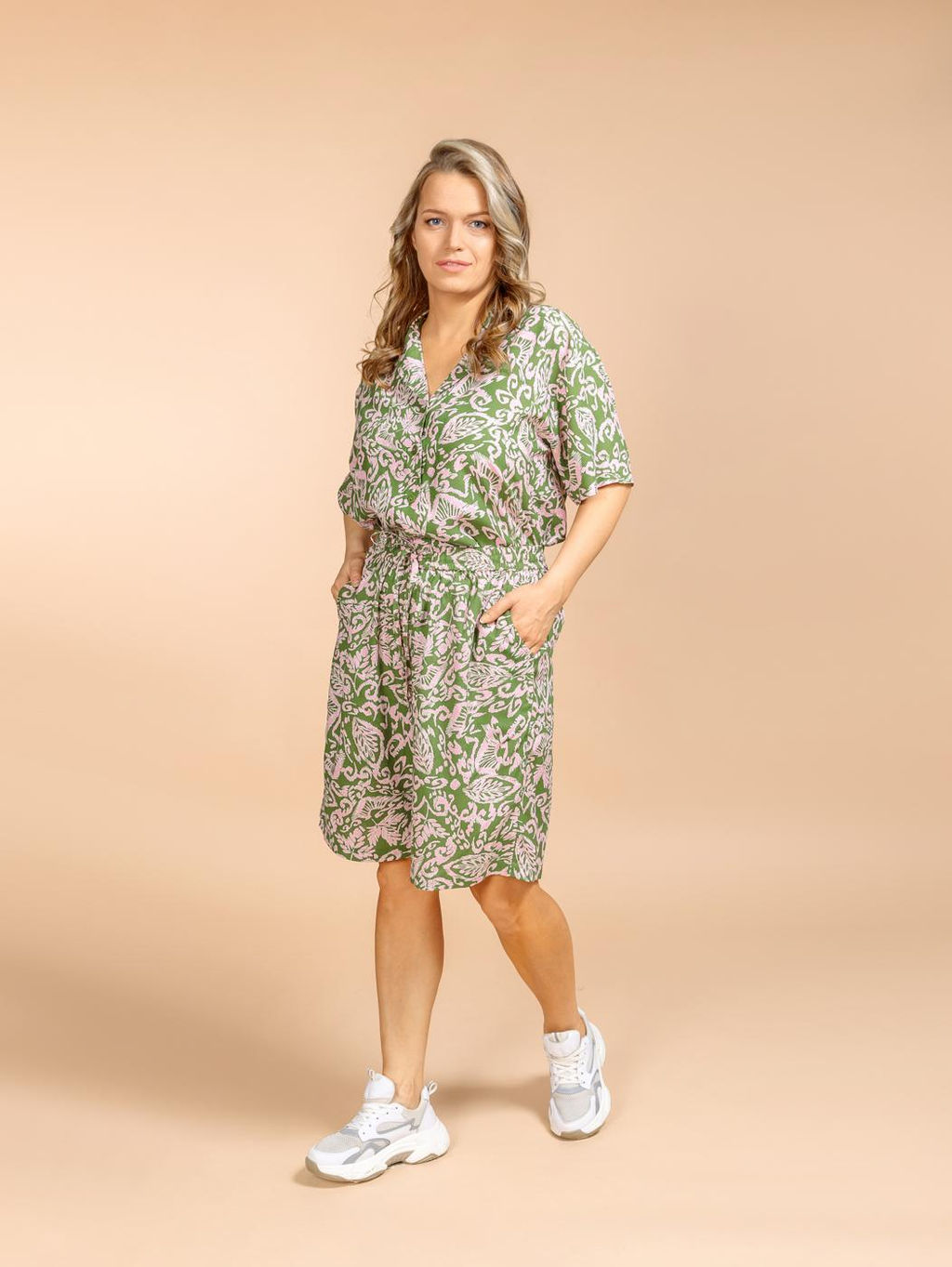 Костюм шорты и блузка (вискоза) №25-227-4 (Лето 2025)