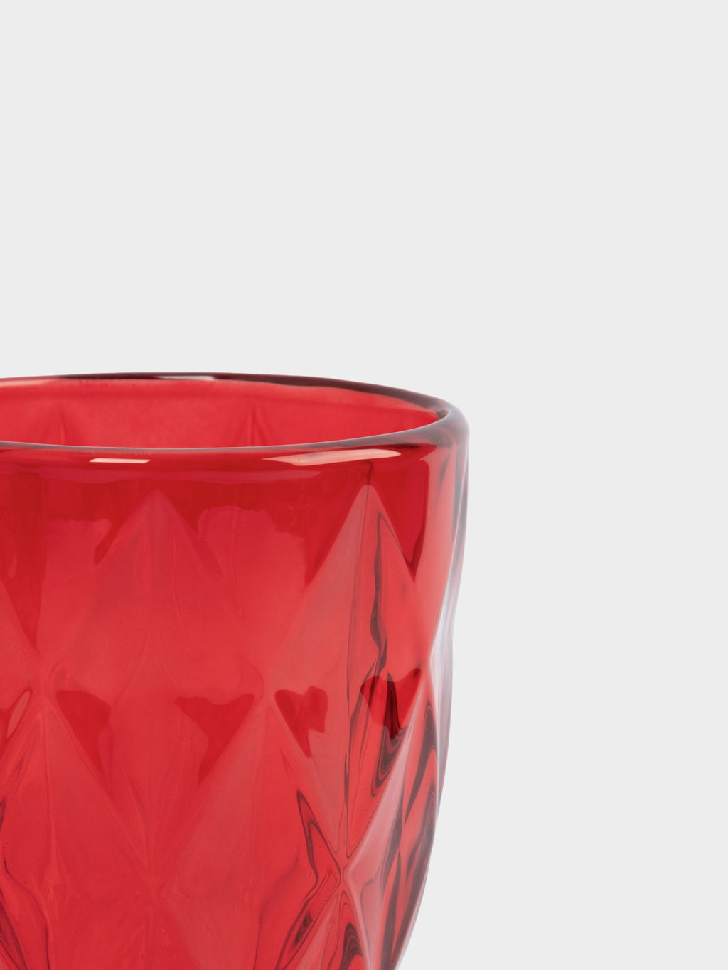 Стакан, 10 см, 270 мл, стекло, красный, Diamond color - Anna lafarg фото 4