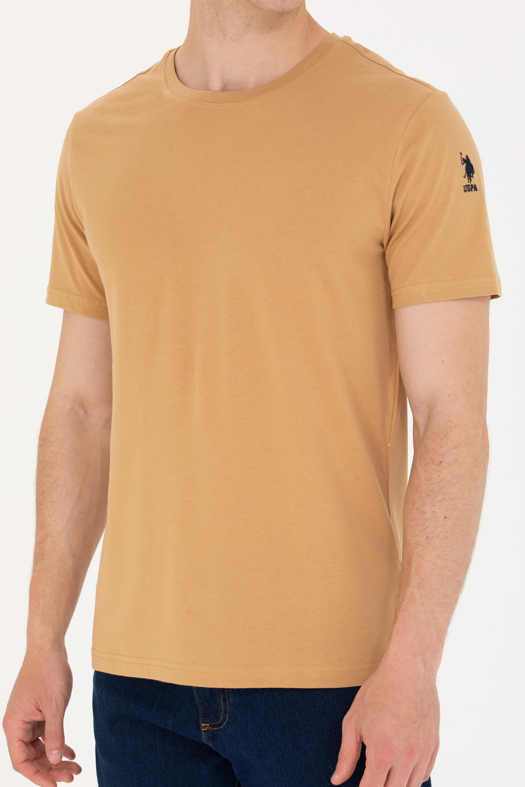 U. S. Polo Assn Мужская футболка Camel Basic с круглым вырезом - U.s. polo assn фото 6