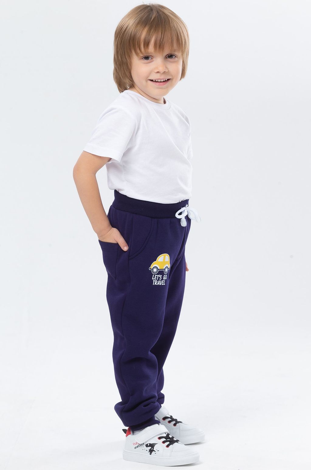 Теплые брюки из футера трехнитки с начесом для мальчика Bonito фото 3