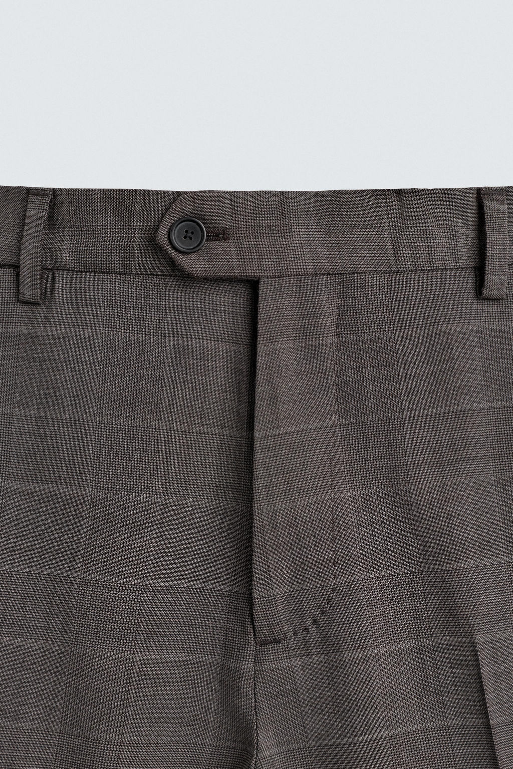 PANTAL?N TRAJE CUADROS 100% LANA / Marr?n - Zara фото 7