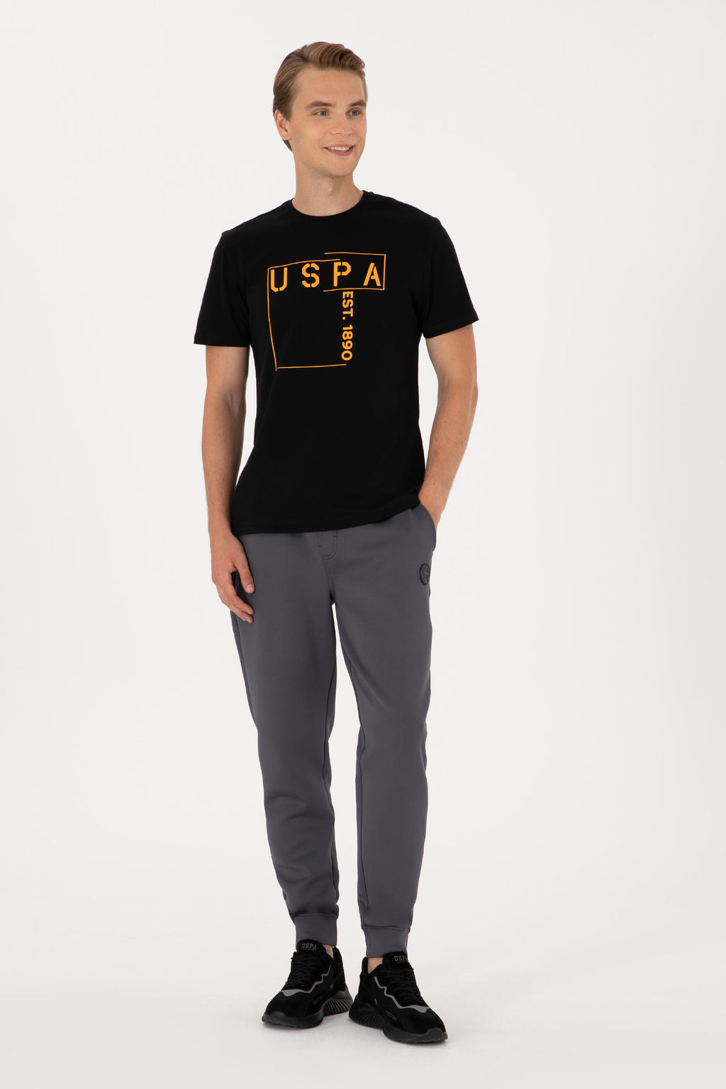 Erkek Regular Fit Siyah Bisiklet Yaka Ti__rt Sepette S_rpriz _ndirim - U.s. polo assn фото 4