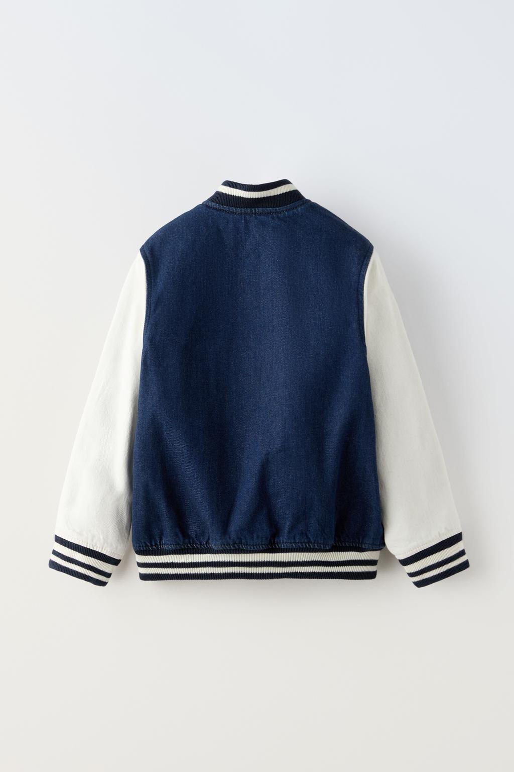 EMBROIDERED DENIM BOMBER JACKET - Zara фото 2