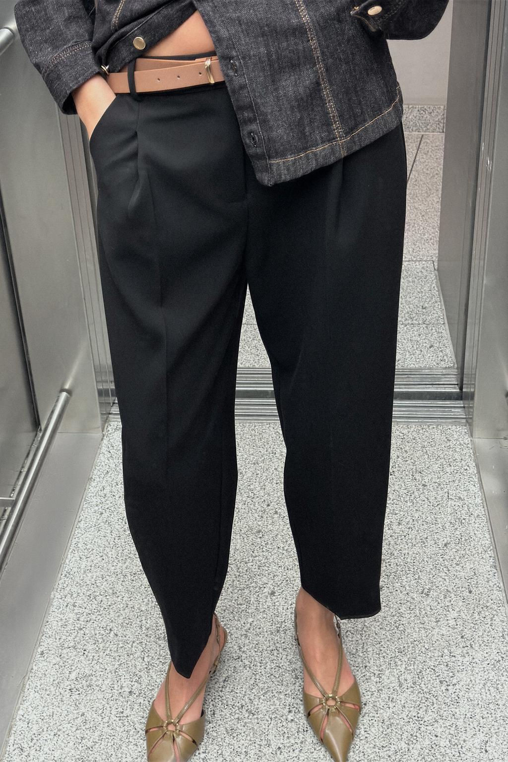 DARTED TROUSERS WITH BELT - Zara фото 12