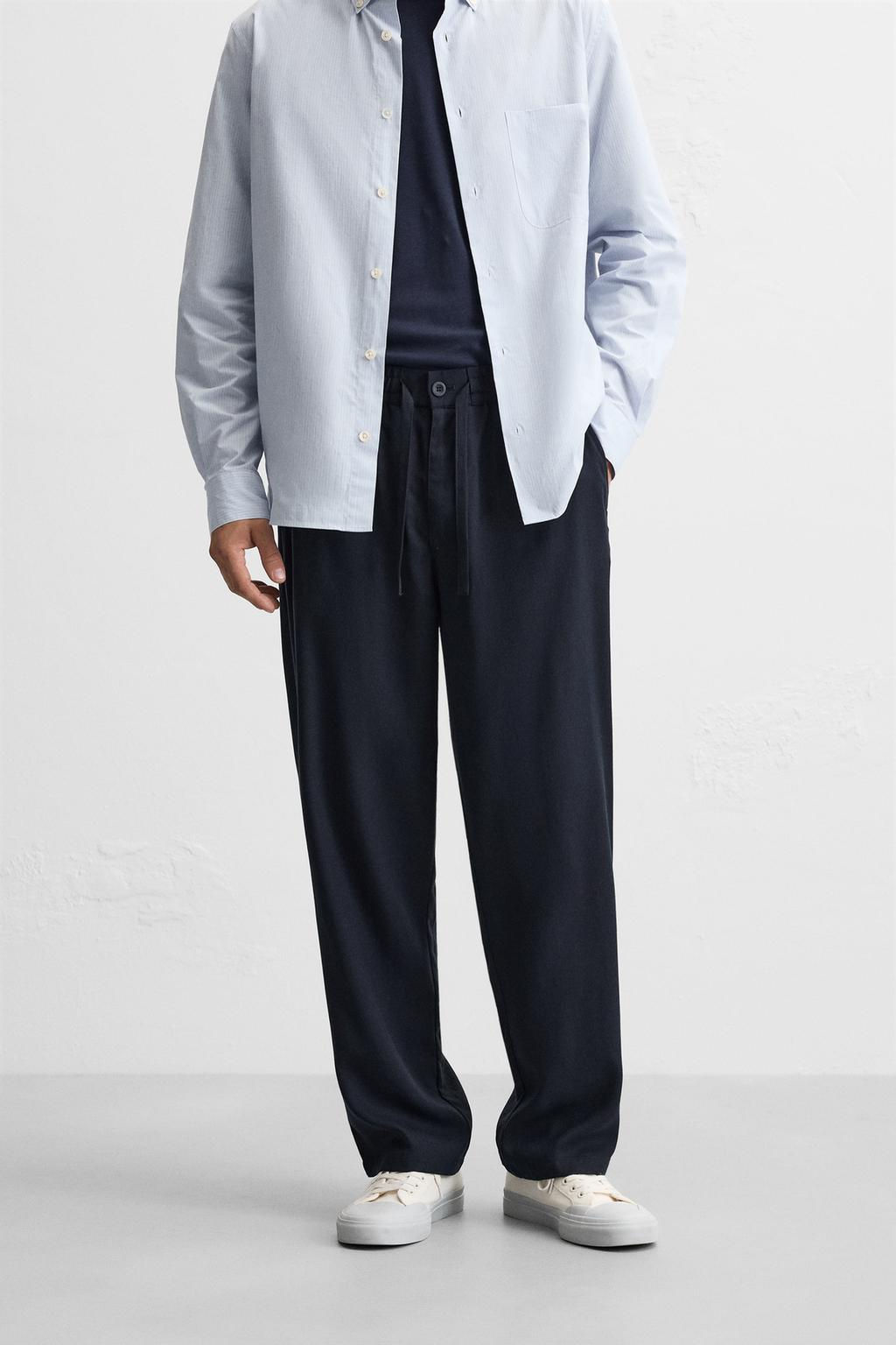 LYOCELL JOGGER WAIST TROUSERS - Zara фото 32