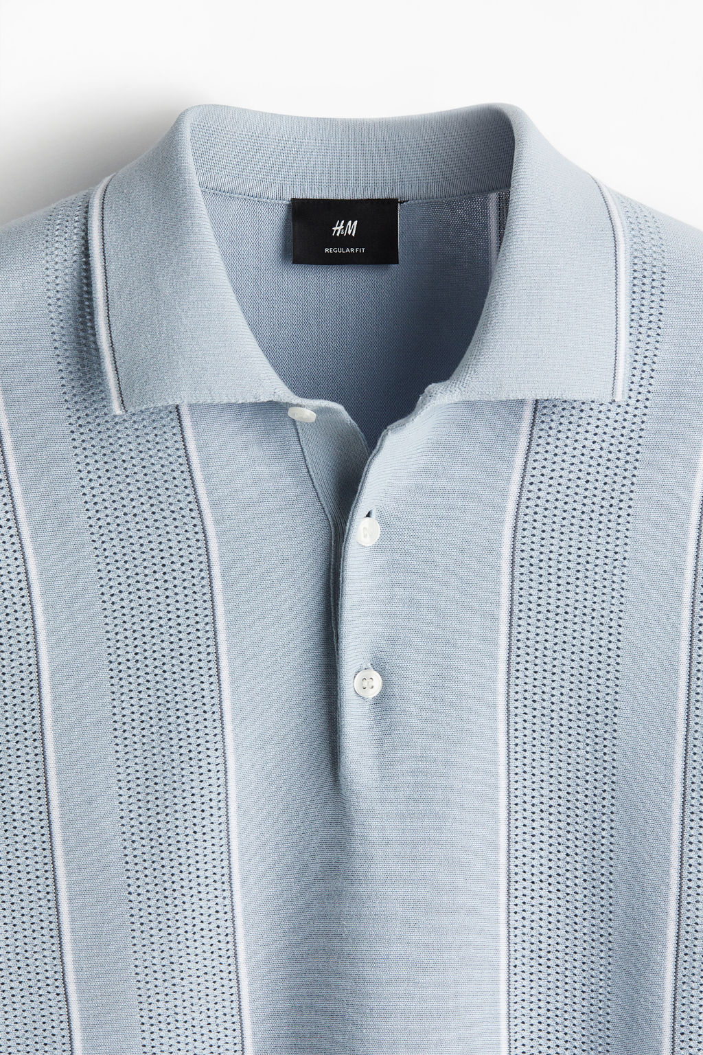Polo en punto pointelle Regular Fit - H&m фото 3
