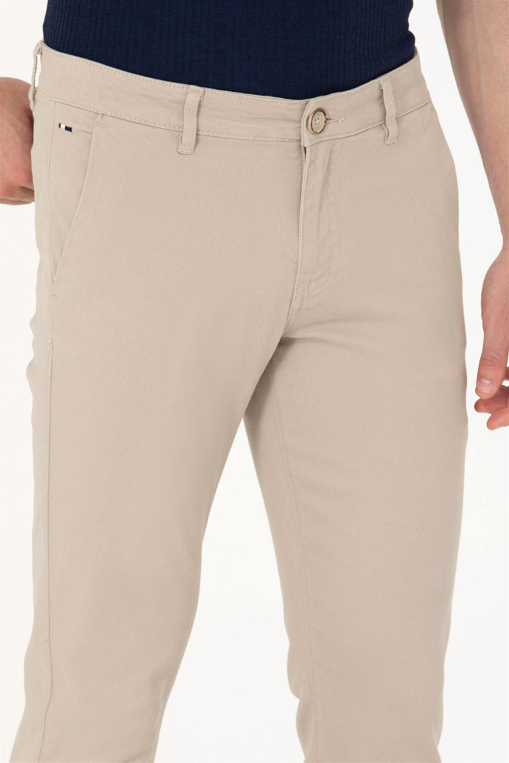 Мужские бежевые брюки из плотной ткани - U.s. polo assn фото 5