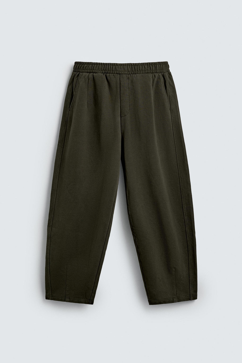 PANTAL?N JOGGER BALLOON FIT LAVADO / Khaki - Zara фото 7