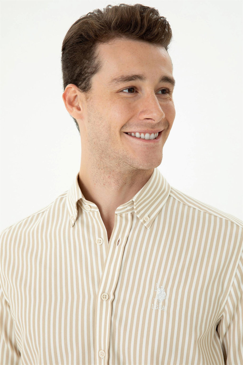 U. S. Polo Assn Мужская рубашка с длинным рукавом Stone - U.s. polo assn фото 9