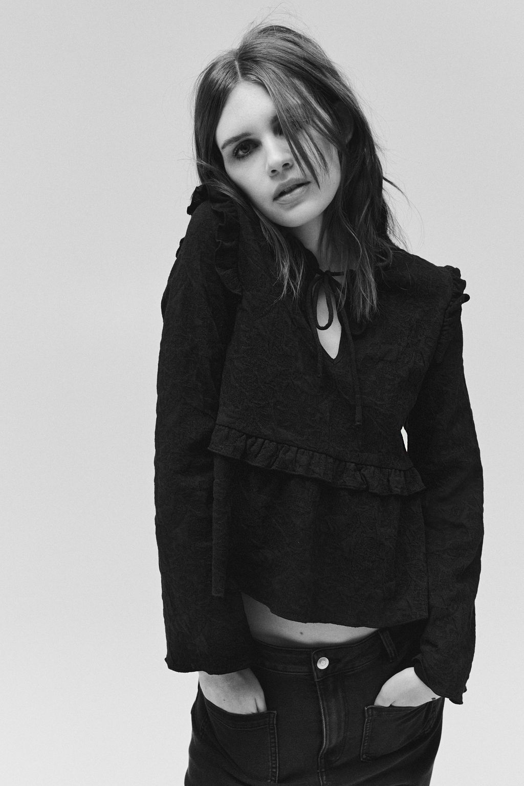 Blusa en punto jacquard - H&m фото 3