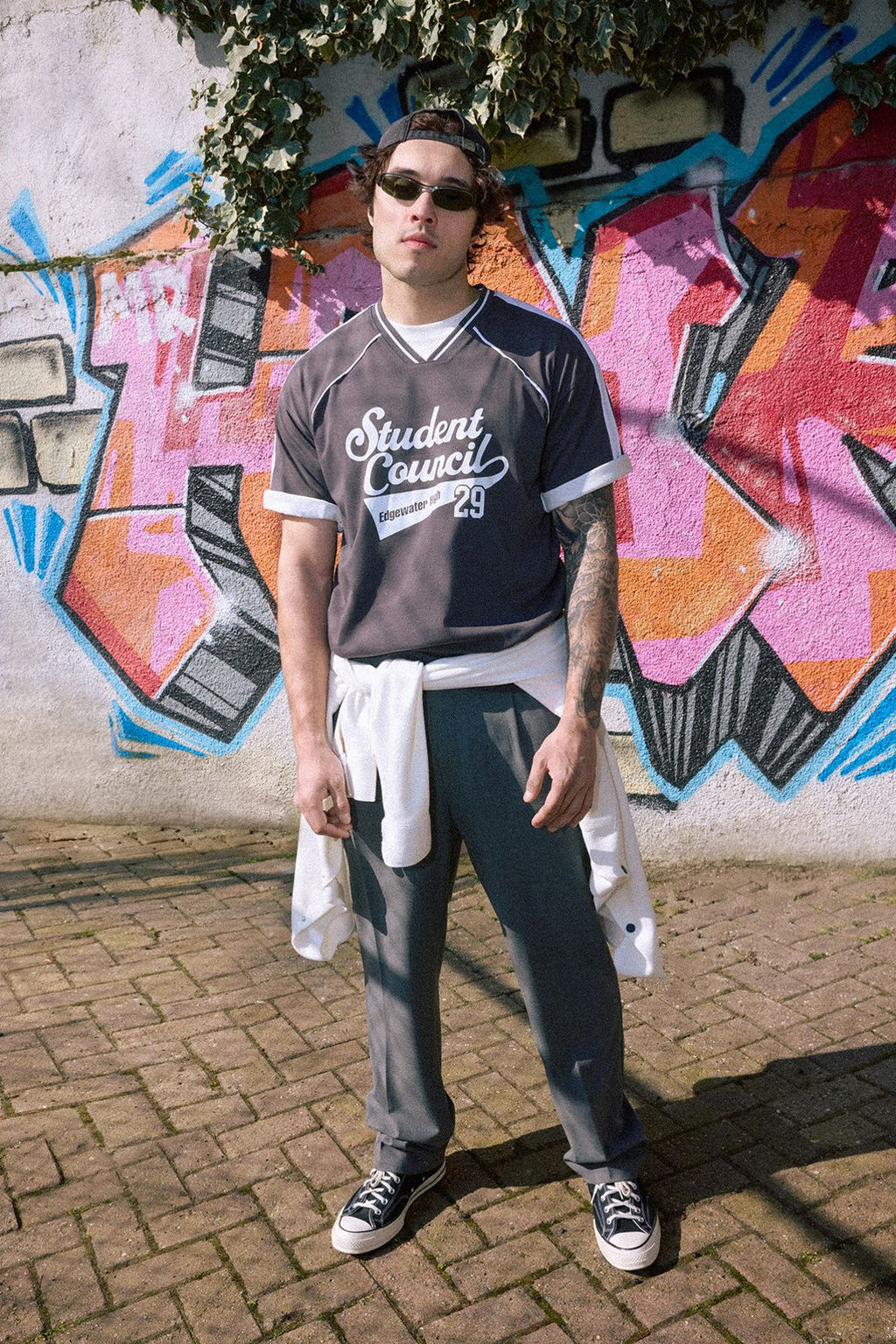 Gri Wideleg Baggy Rahat Kal?p More Sustinable Dokuma Kumas Pantolon TMNSS25PL00009