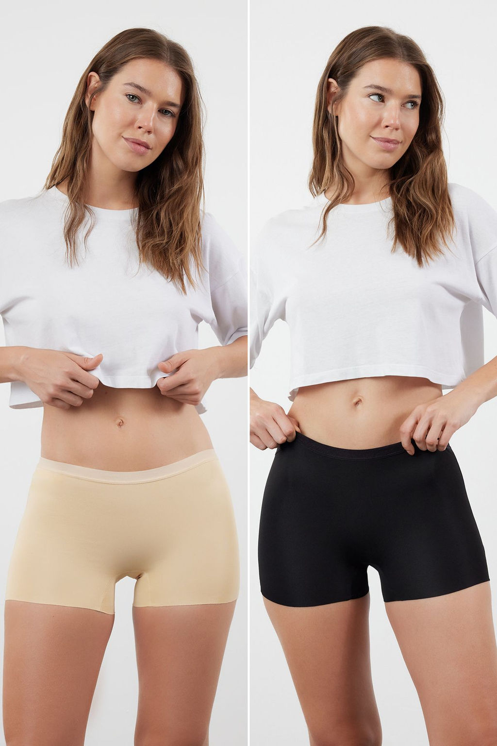 Trendyolmilla Siyah-Ten 2li Paket Micro Boxer Kulot THMSS24KU00044