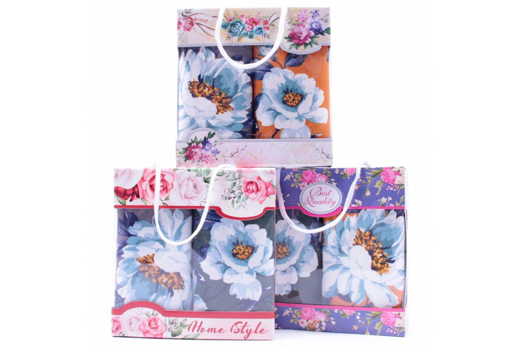 Набор полотенец рогожка 40х75 в коробке 2 шт. ПР 171/4 тк (29263)