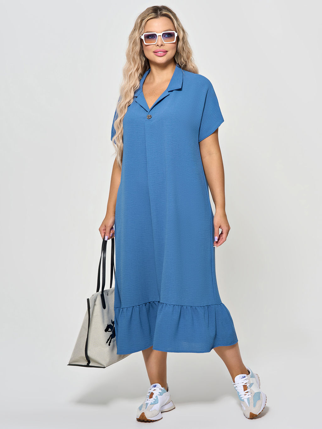 Платье 0339-1с темно-голубой