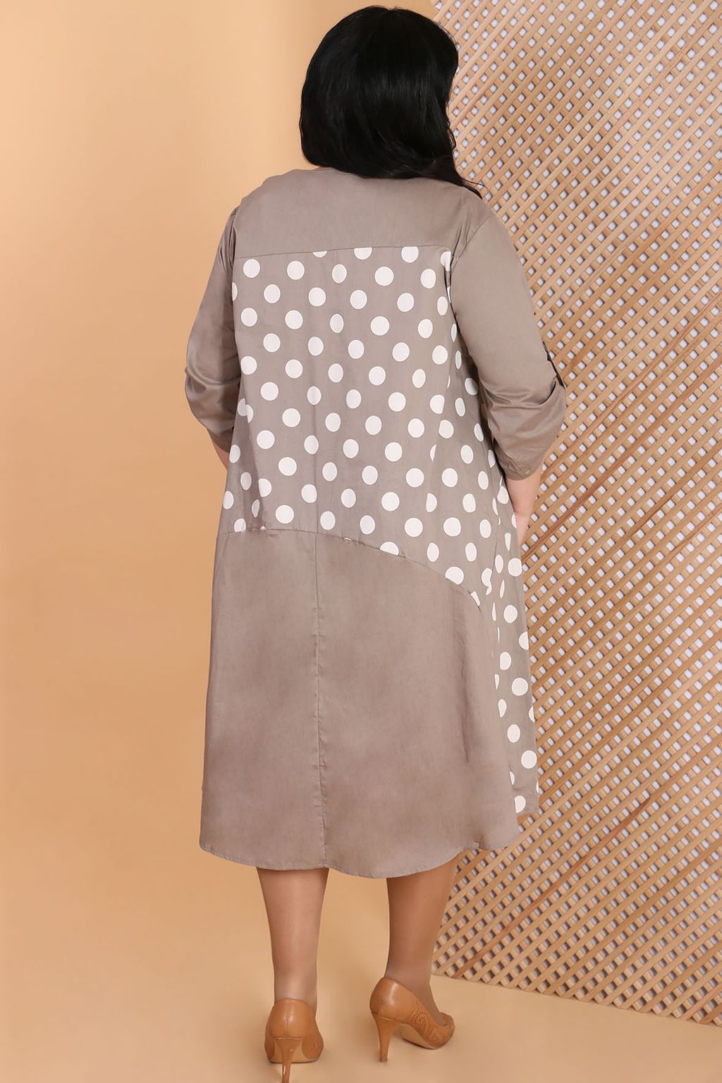 Платье светло-коричневое - Almond фото 2