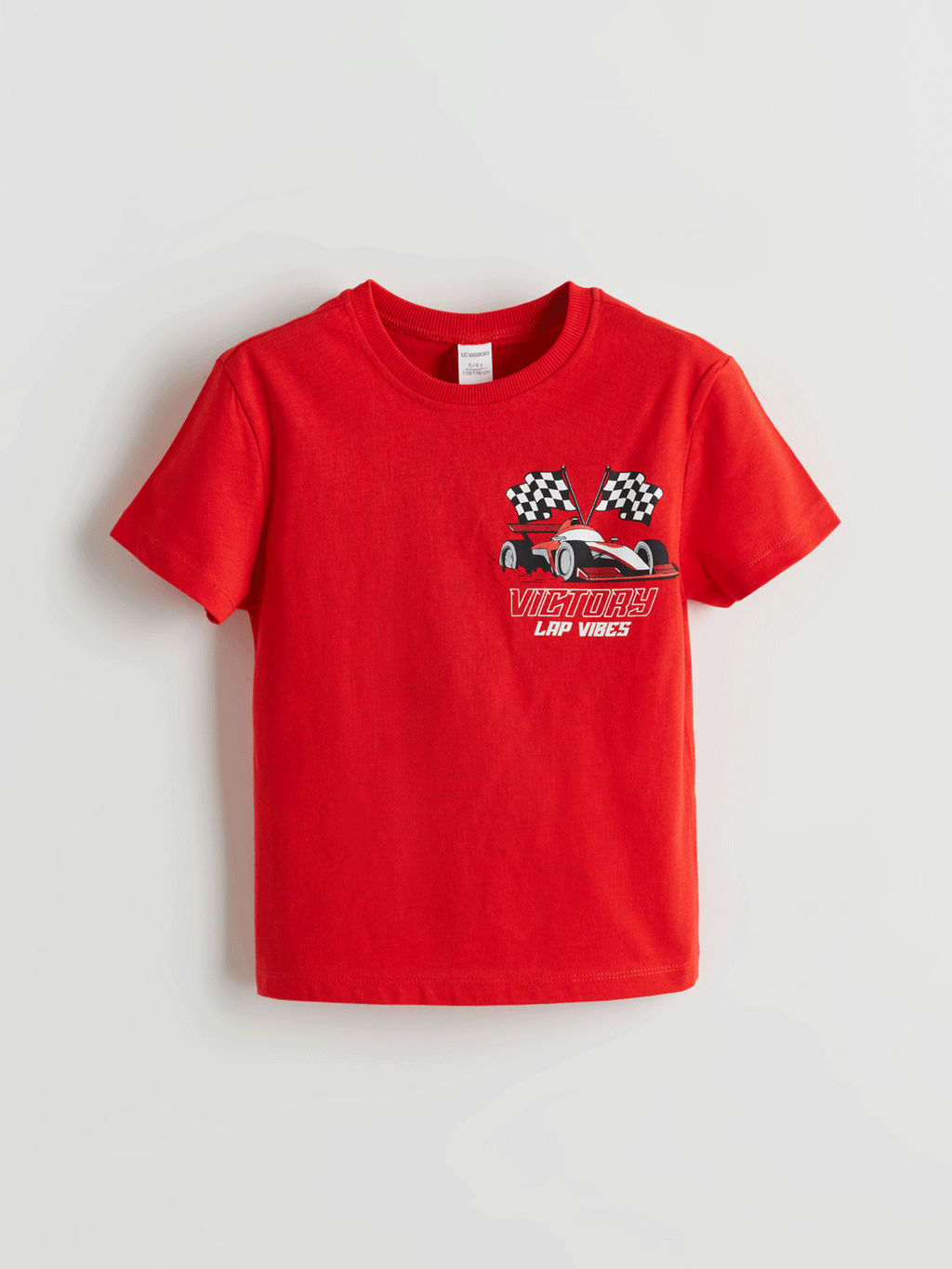 Bisiklet Yaka Bask?l? Erkek ?ocuk Ti??rt