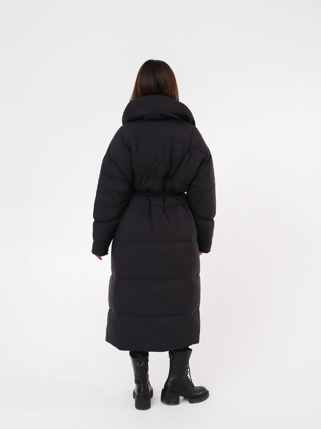 Пальто зимнее женское, черное - Inzibe фото 7