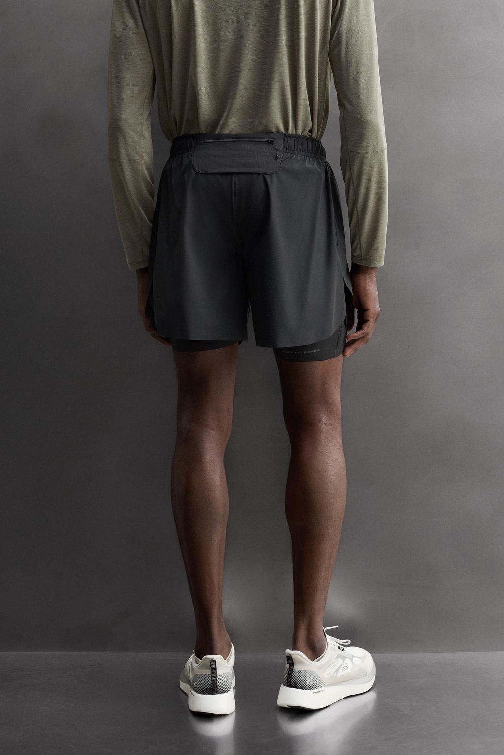 PANTALONES CORTOS RUNNING 2 EN 1 / Verde gris - Zara фото 2