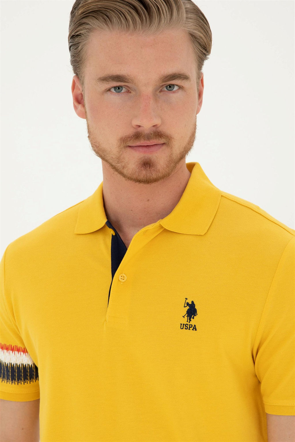 Футболка мужская U.S. Polo Assn шафрановая  фото 2