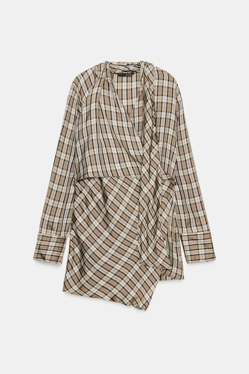 ZW COLLECTION LIMITED EDITION DRAPED CHECK SHIRT