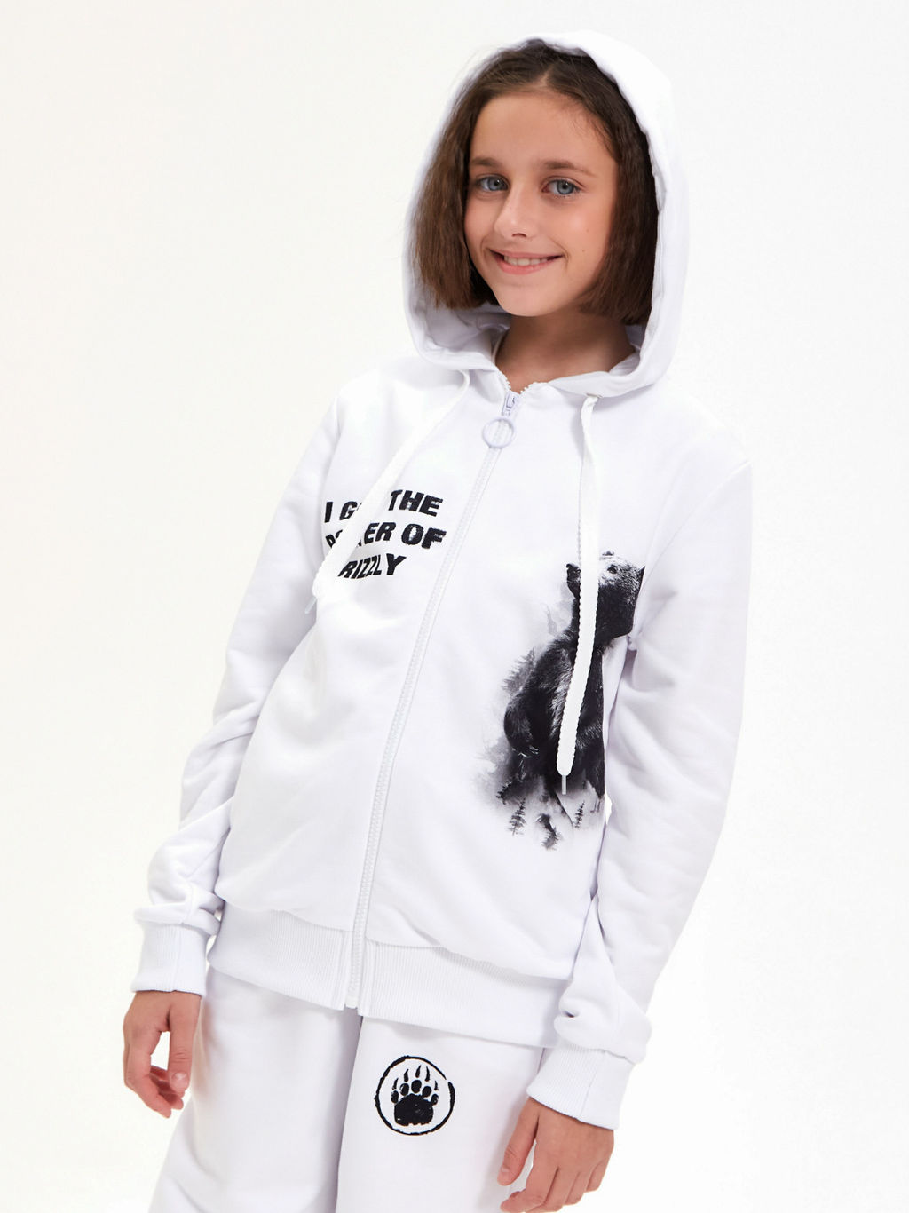 Спортивный костюм "Гризли",белый