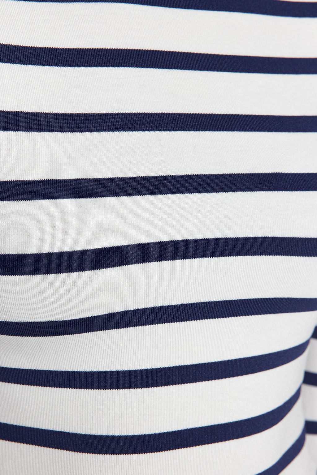 Lacivert Cizgili Premium Viskoz Yumusak Kumasl? Fitted Crop Esnek Orme Bluz TWOAW24BZ00048