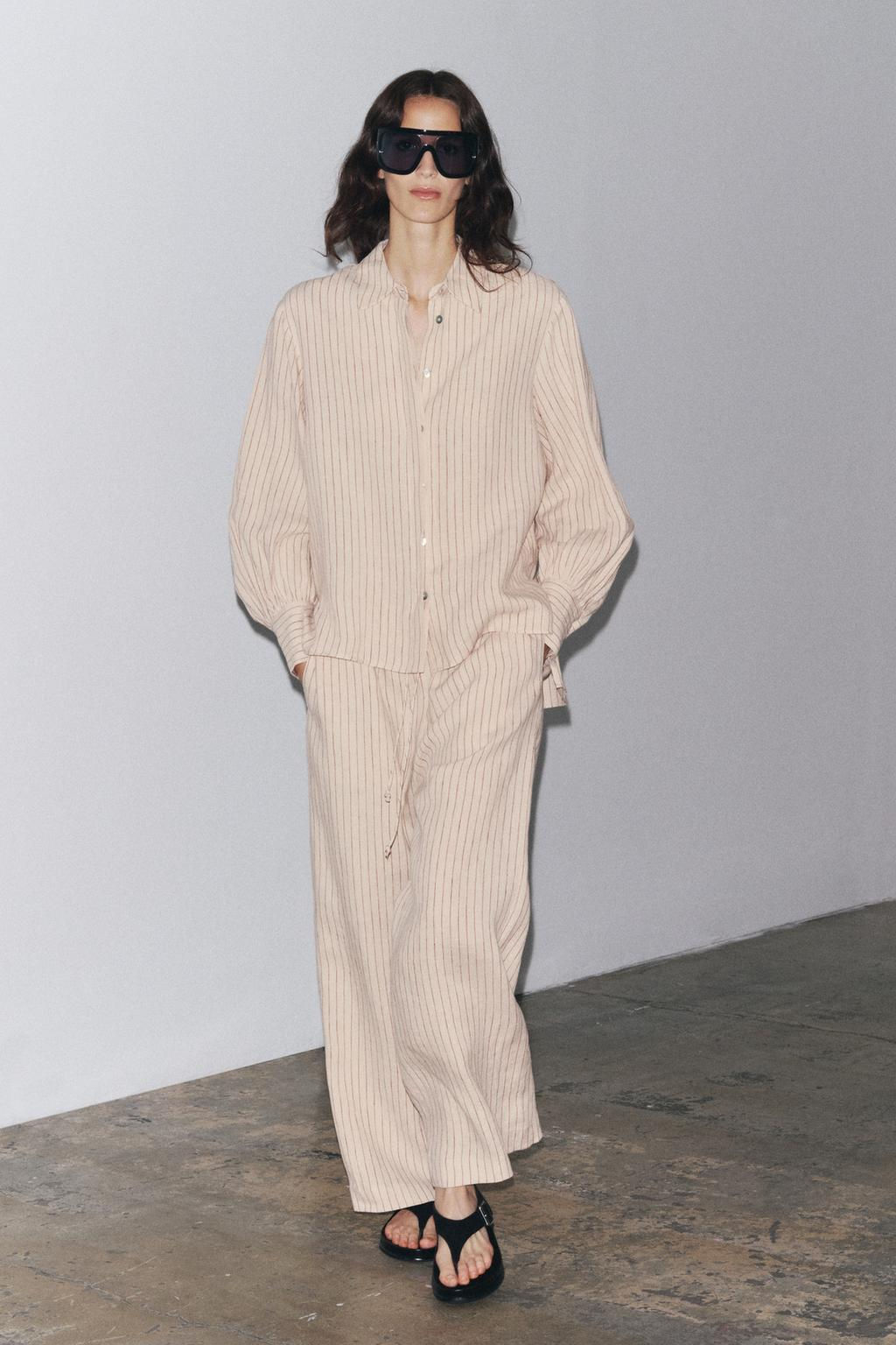 ZW COLLECTION 100% LINEN TROUSERS