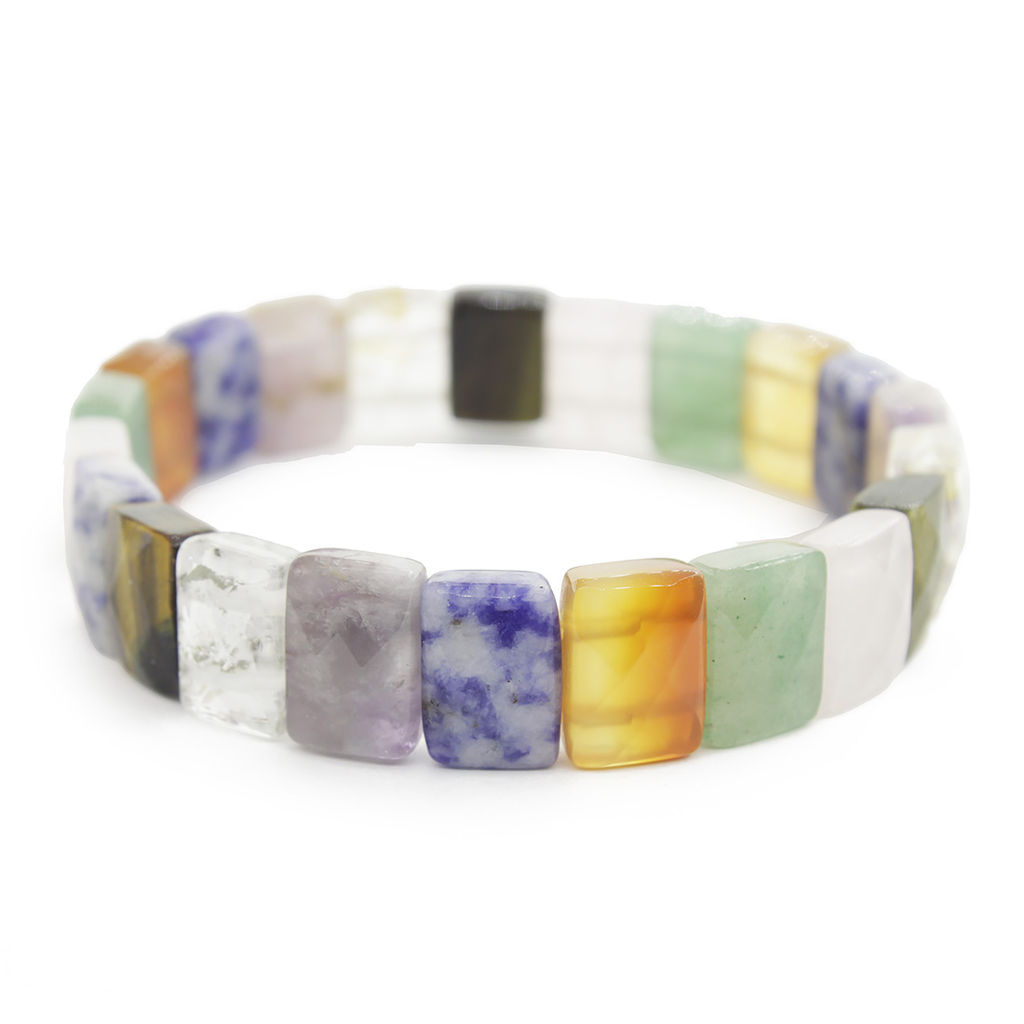 Самоцветы 12мм, браслет Квадро 19см - Agat77 фото 3