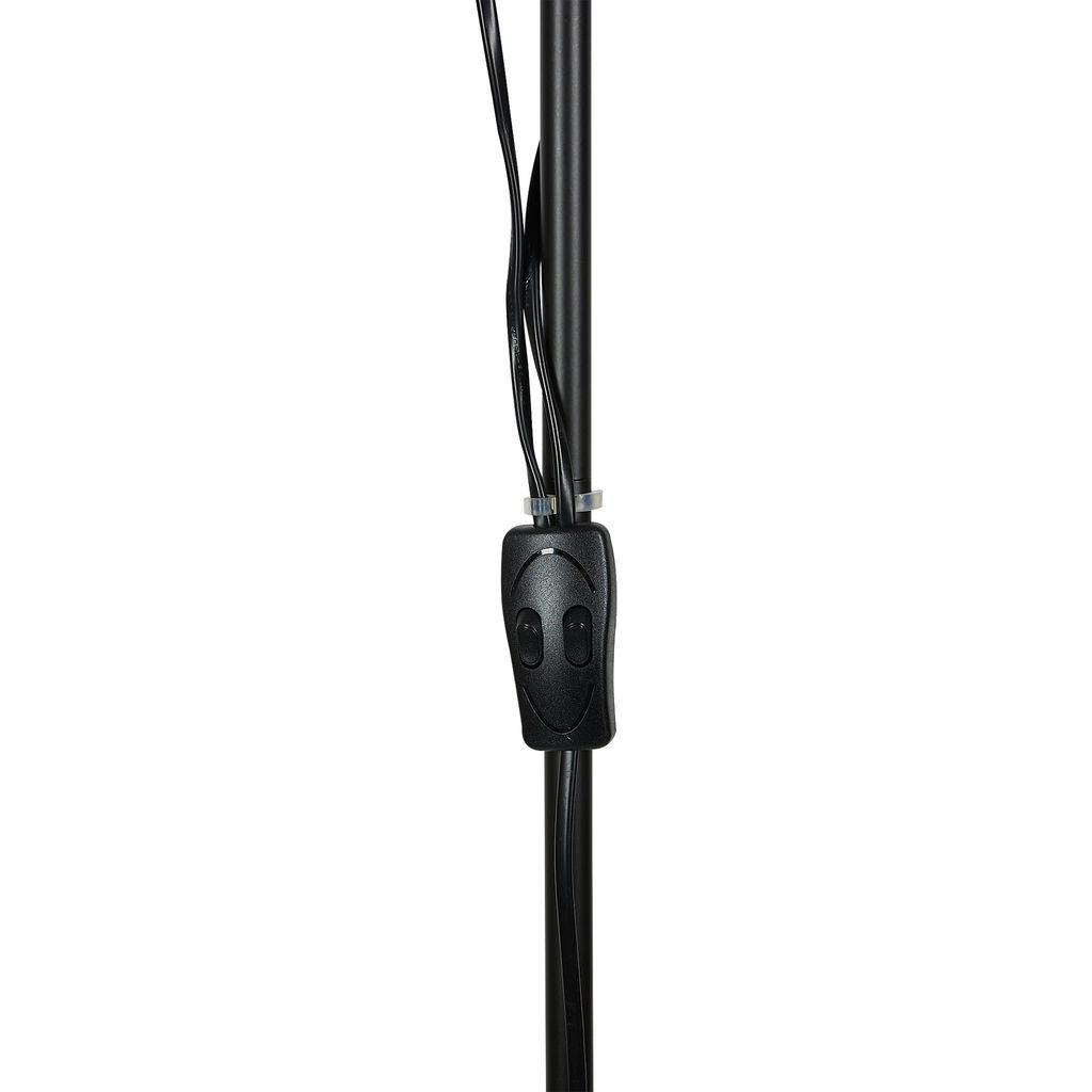 UML-T520 E27+E14 BLACK/WHITE Торшер напольный под лампу Е27 и Е14, 2х60W. Черный/Белый. ТМ Uniel