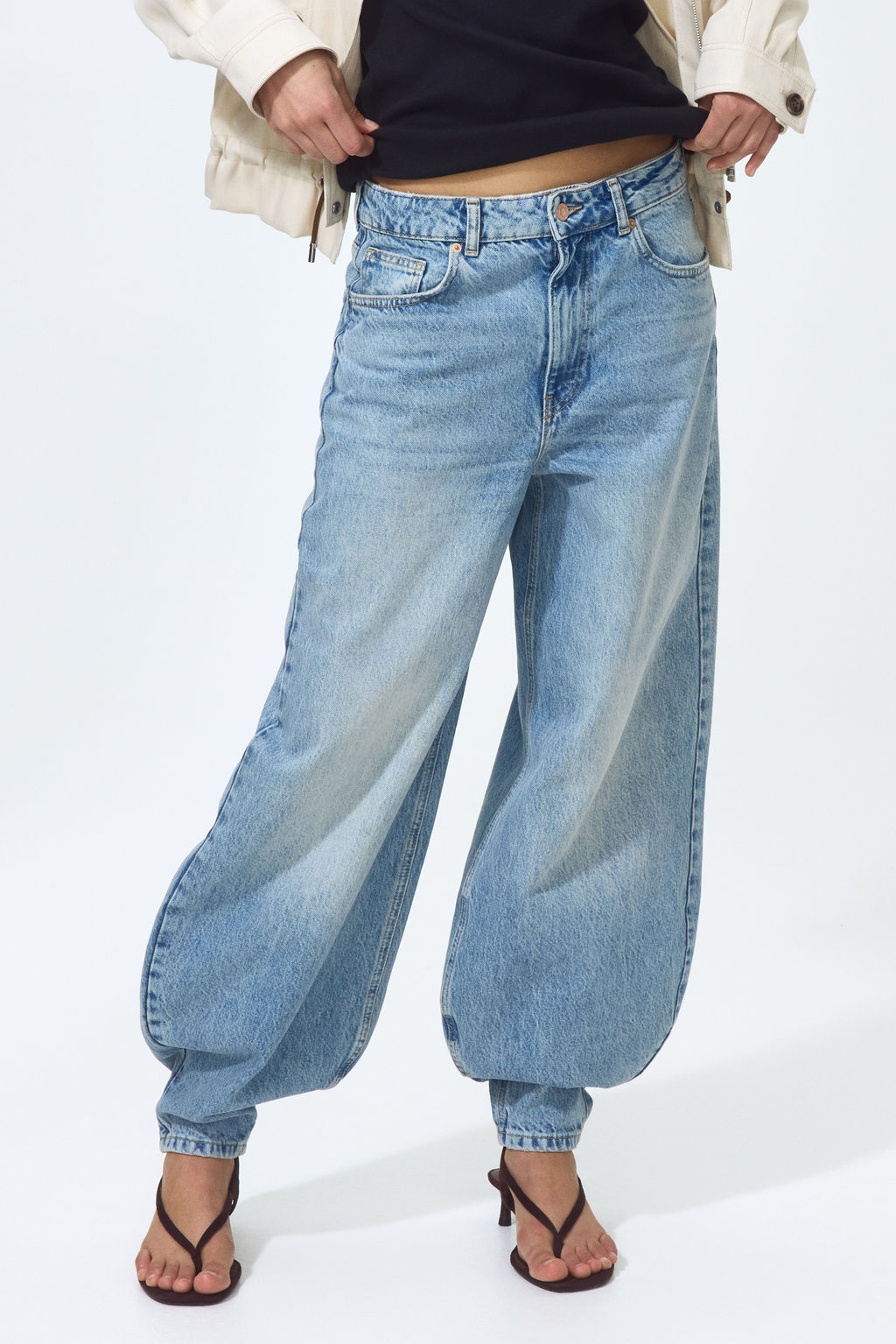 Barrel High Waist Ankle Jeans - H&m фото 5