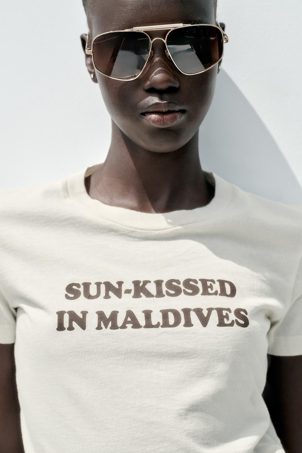 WASHED T-SHIRT WITH SLOGAN - Zara фото 10