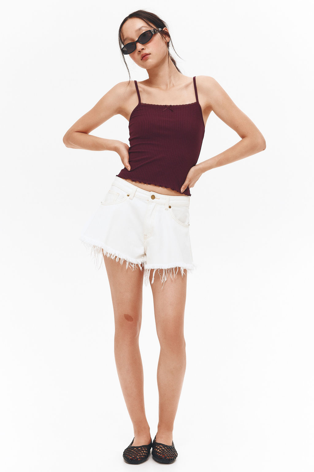 Top de tirantes con ribete de encaje - H&m фото 8