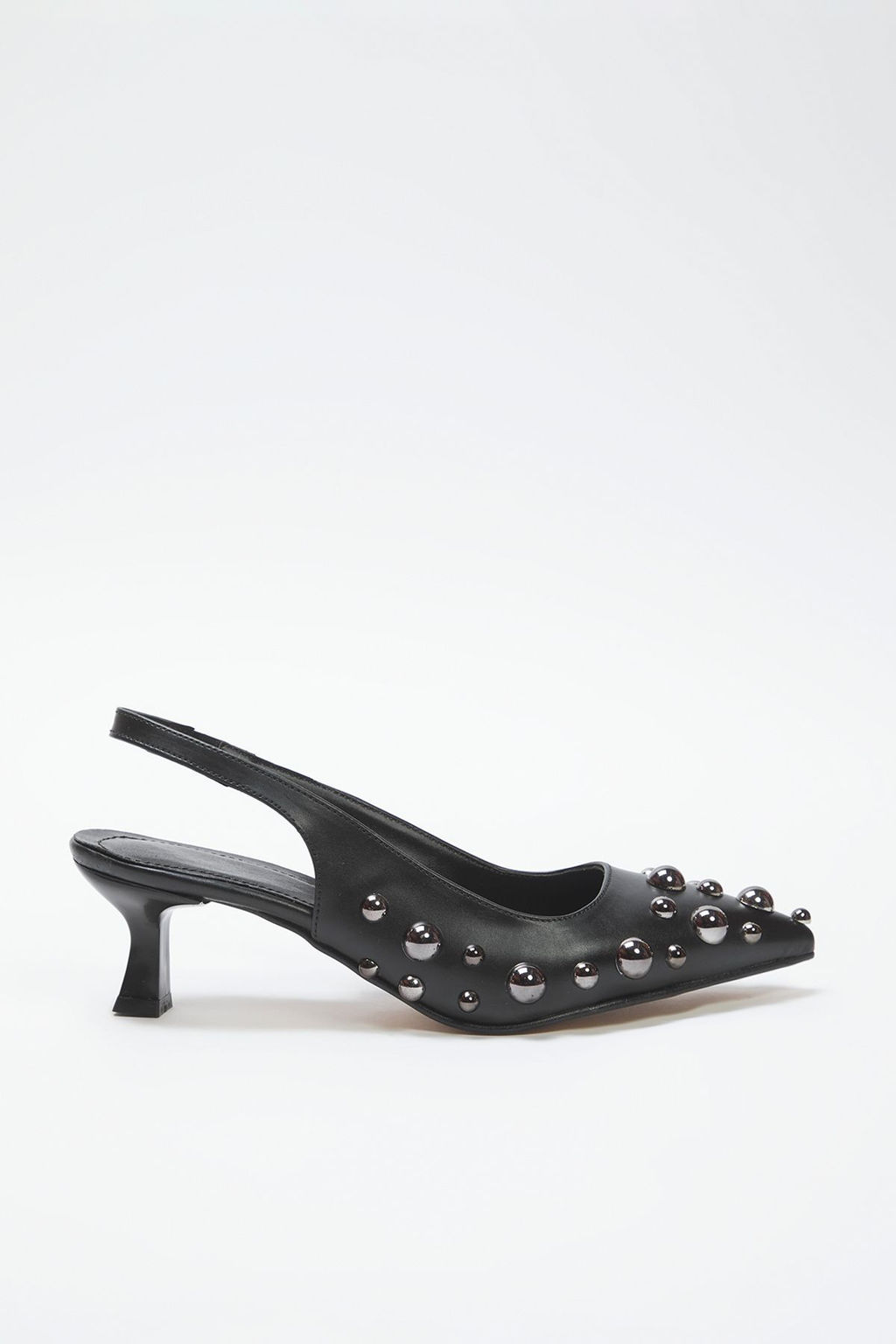 Trendyol Shoes Siyah Trok Tasl? Kad?n Kitten Topuklu Ayakkab? TAKSS25TO00088 - Trendyolmilla фото 5