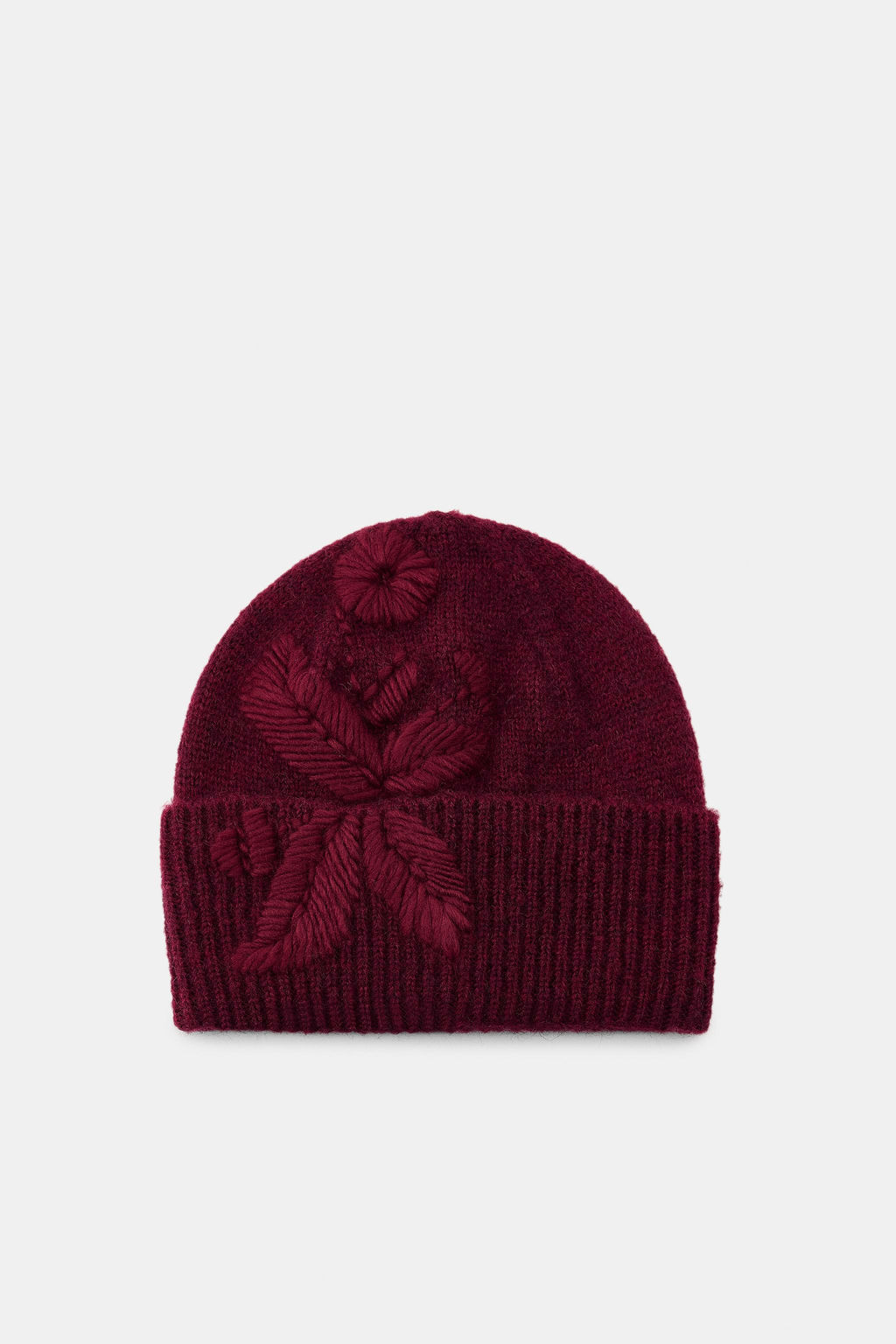BEANIE WITH EMBROIDERED FLOWERS - Zara фото 3