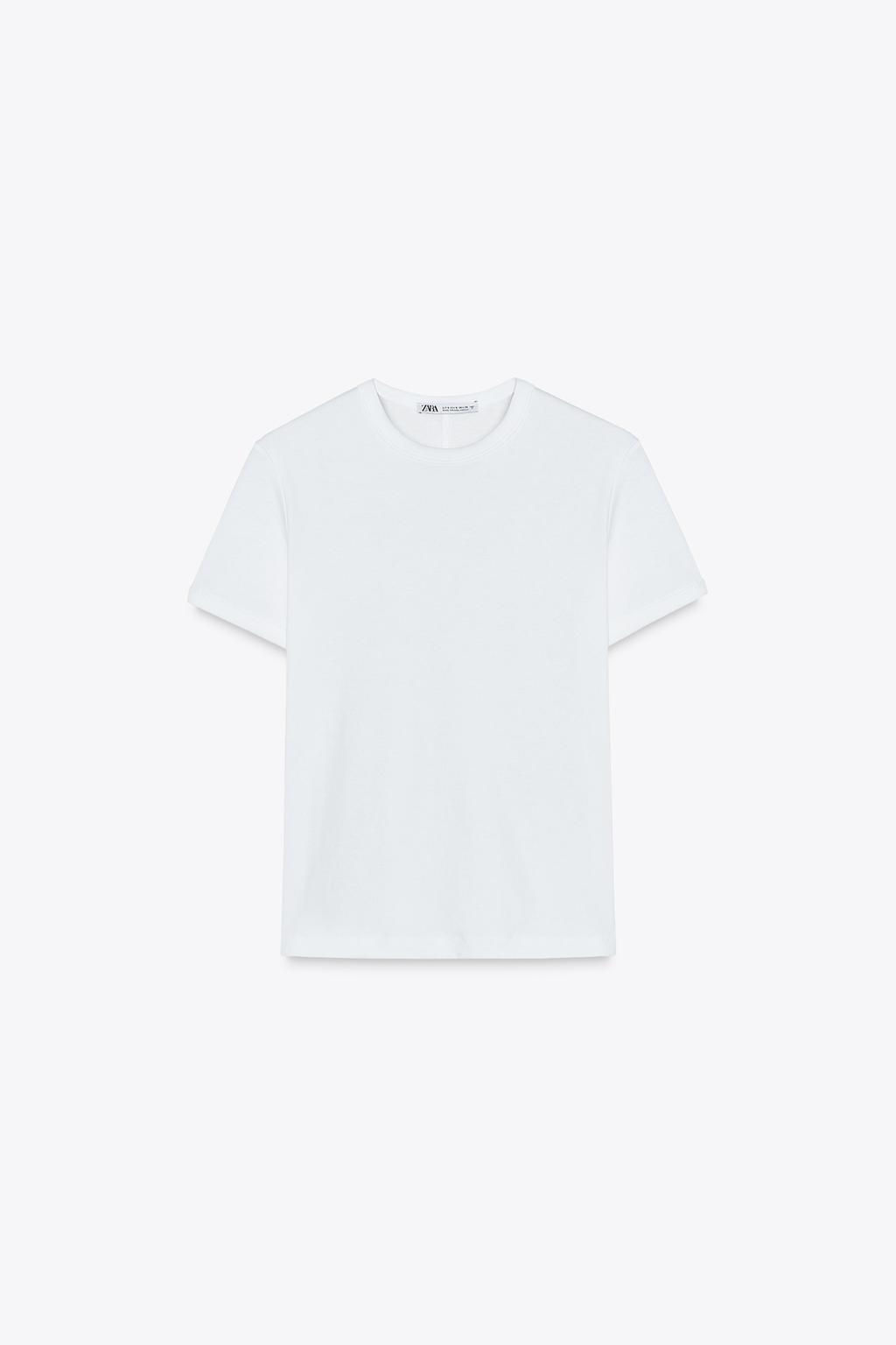 T-SHIRT WITH BACK SEAM - Zara фото 6