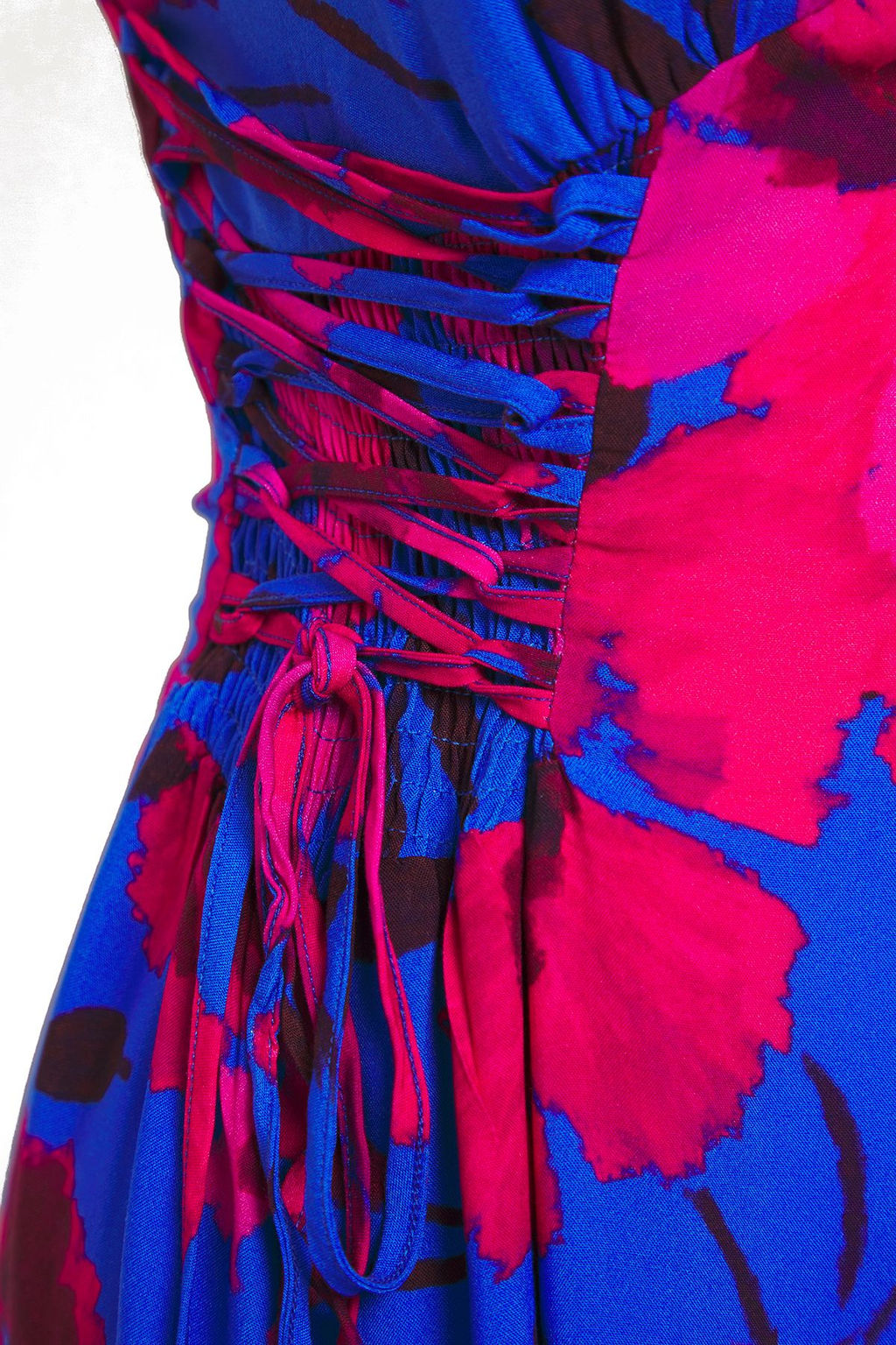 Cicek Desenli Dokuma Baglama Detayl? Maxi Plaj Elbise TBESS24EL00098