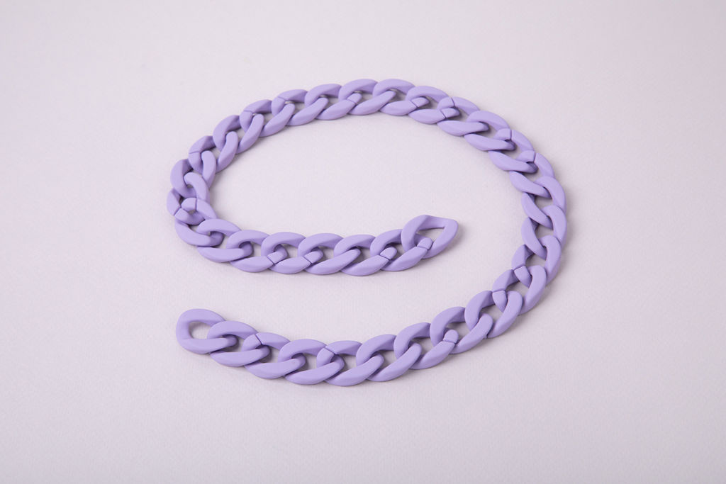 Gamma MPE-03 Цепочка для сумки, пластик 60 см 1 шт. №18 сиреневый