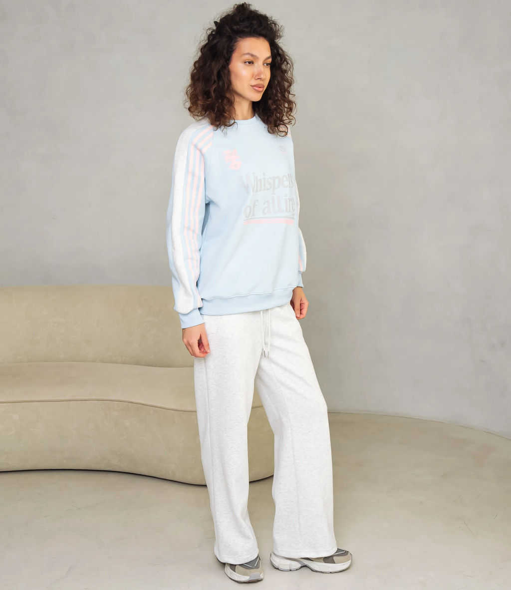 Спортивный костюм #КТ333 (4), голубой, серый меланж - Dommod фото 2