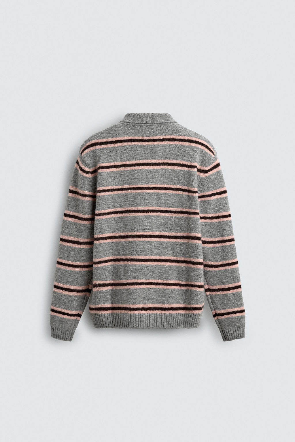 STRIPED JACQUARD KNIT POLO SHIRT - Zara фото 8