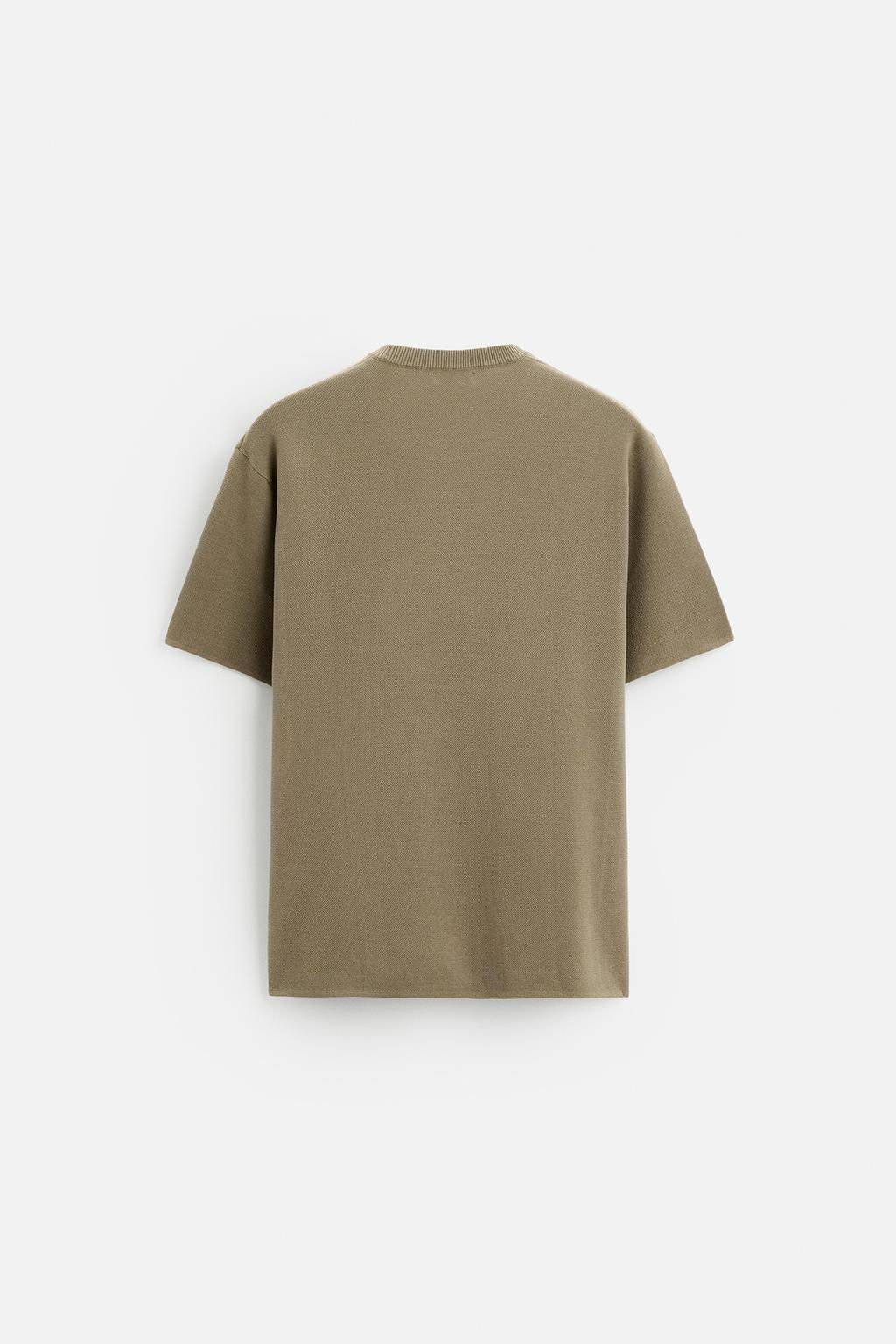 RELAXED FIT KNIT T-SHIRT - Zara фото 13