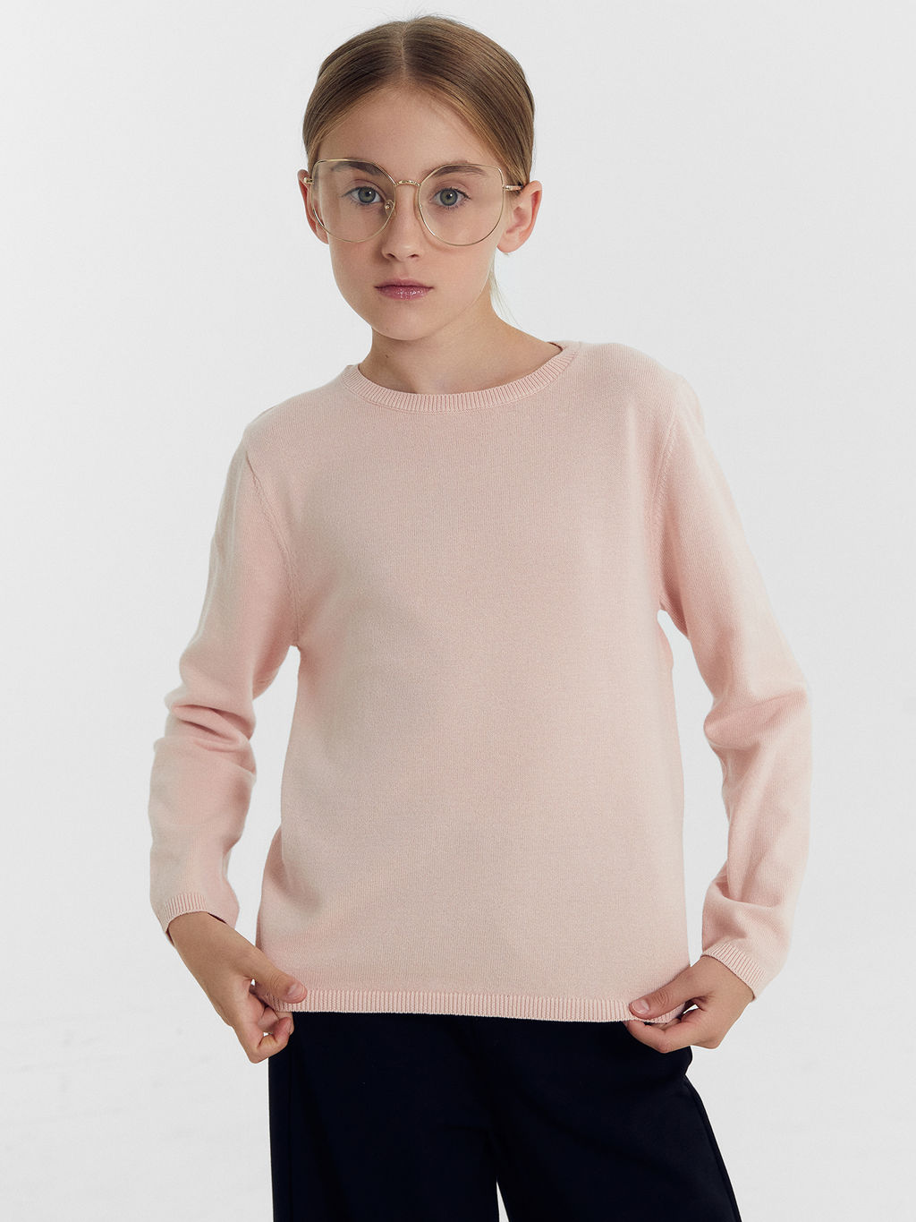 Джемпер для девочек светло-розовый