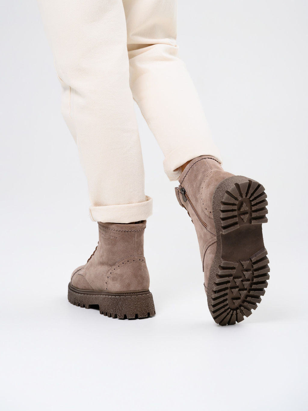 Ботинки 319.22511br.Капучино замша/шерсть