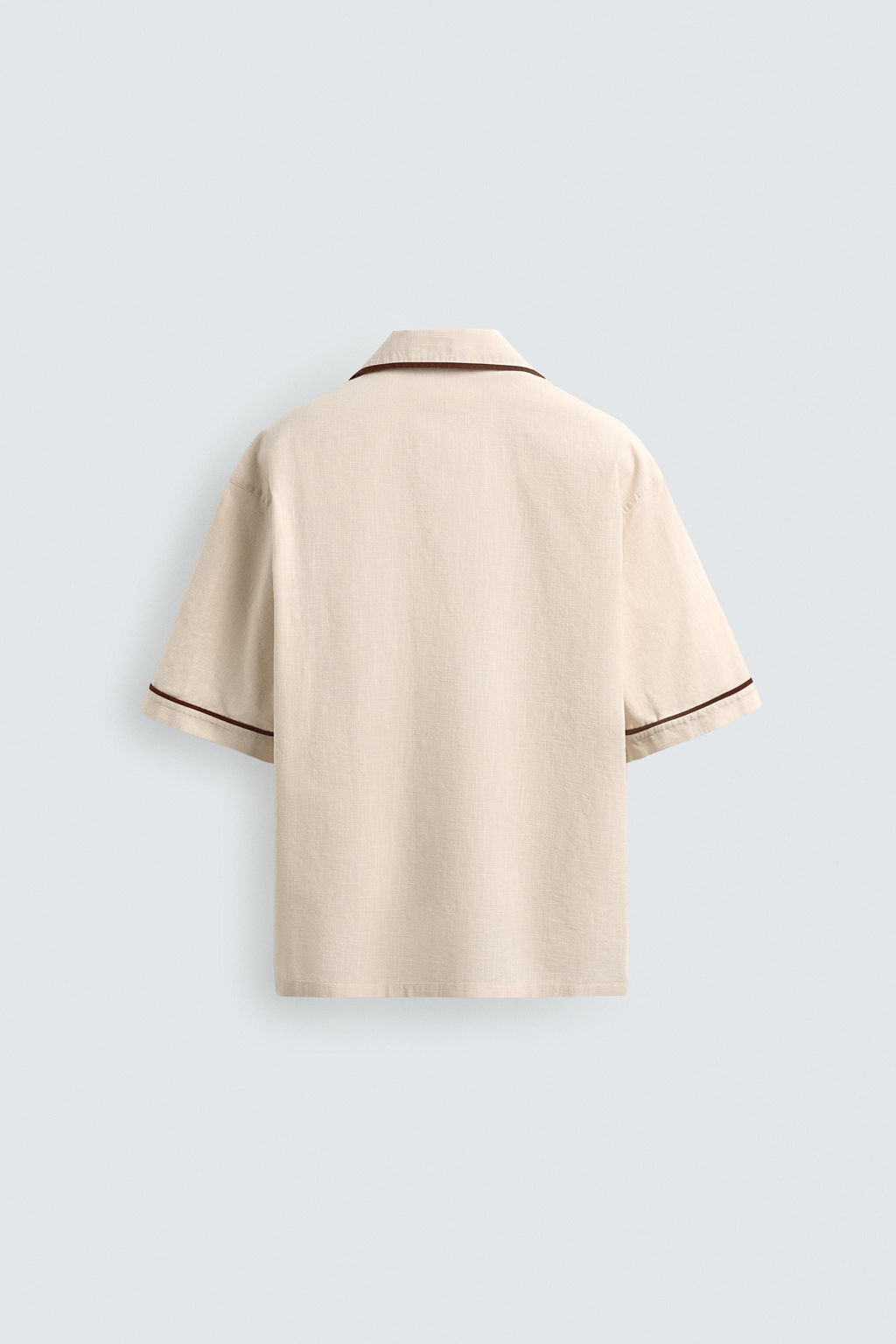 CAMISA RELAXED FIT VIVOS CONTRASTE / Crudo - Zara фото 8