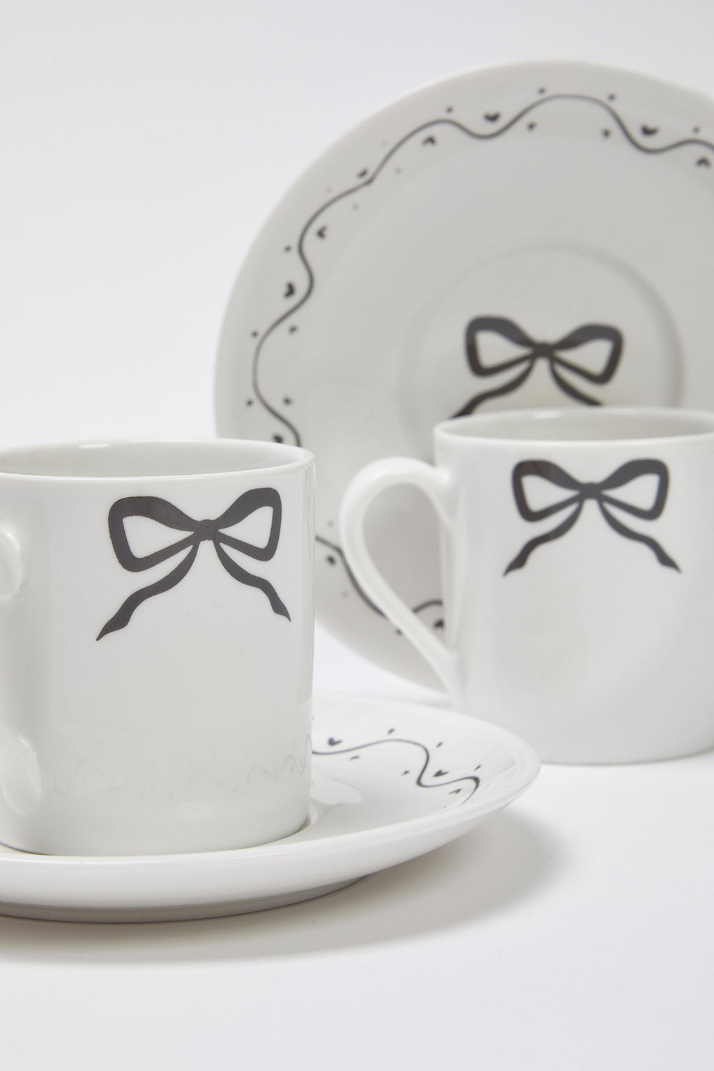 Trendyolmilla Home 2li Porselen Fiyonk/Kurdele Bask?l? Kahve Fincan? TPHSS25KFC00005 фото 9