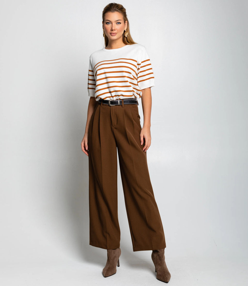Брюки #КТ25993, коричневый