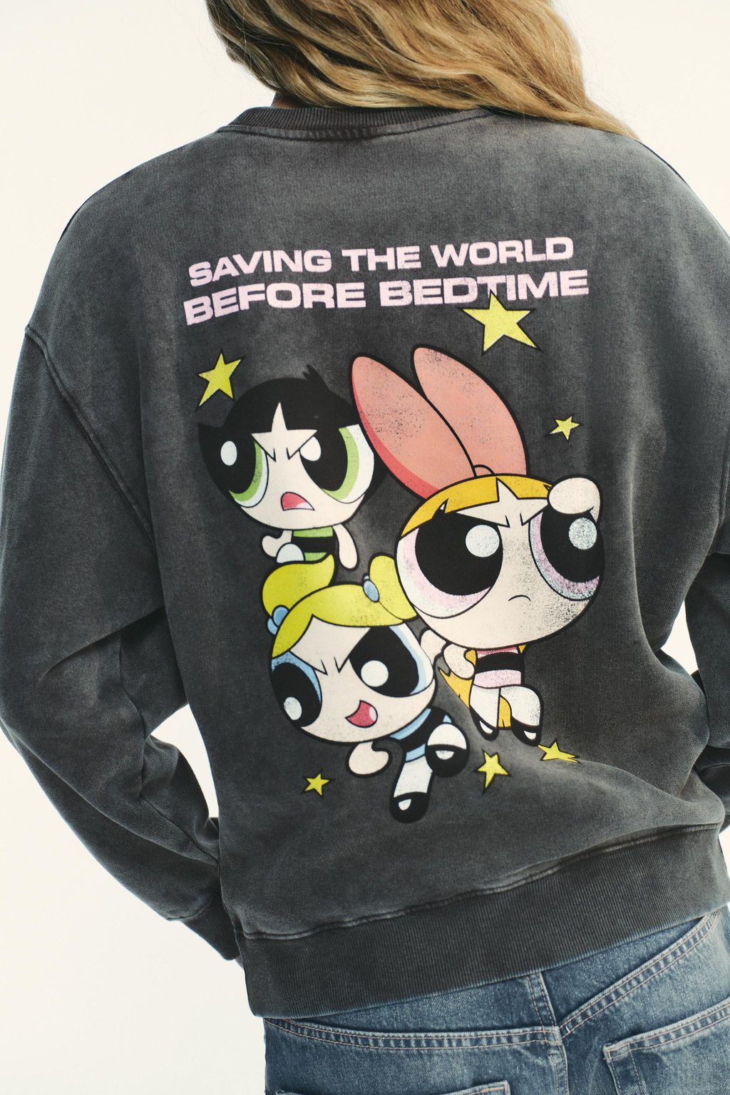 THE POWERPUFF GIRLS WASHED-EFFECT SWEATSHIRT - Zara фото 3