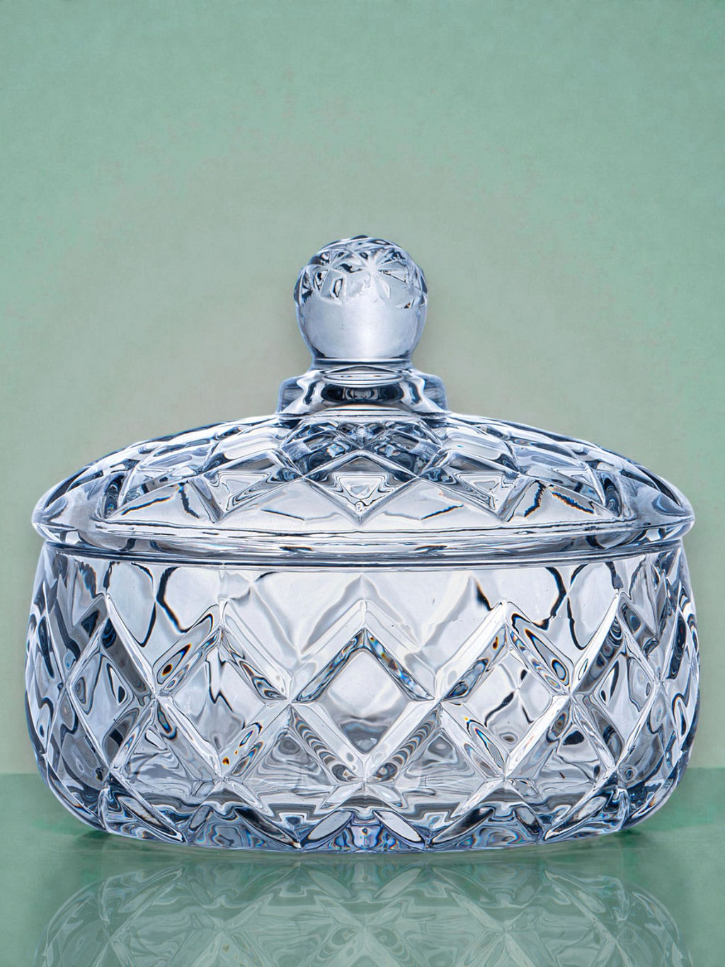 ЕМКОСТЬ ДЛЯ ХРАНЕНИЯ LEFARD С КРЫШКОЙ DIAMANT BLUE 12*10СМ , 320 мл  фото 5