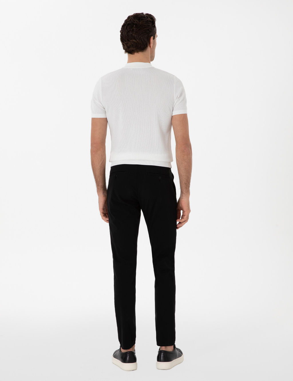 Siyah Slim Fit Pamuk Kar___ml_ Kanvas Pantolon - Cacharel фото 4