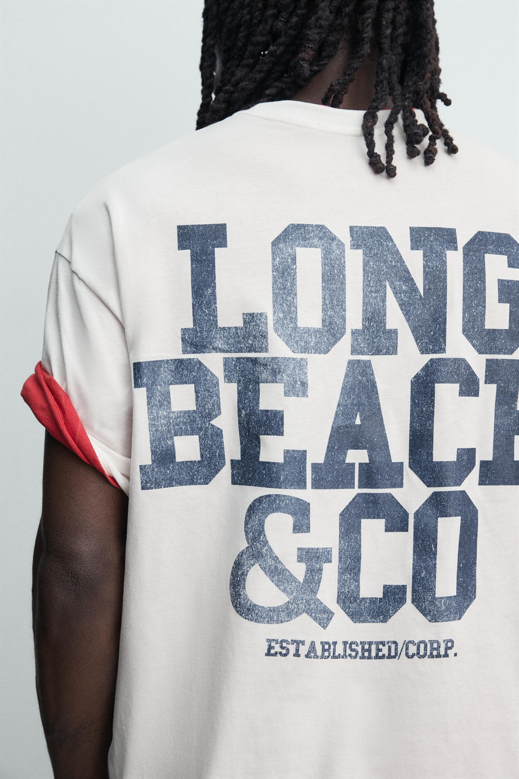 CAMISETA RELAXED FIT ESTAMPADOS LAVADOS / Blanco